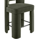  Meridian Zuno Green Velvet Upholstered Counter Stool IMAGE 6