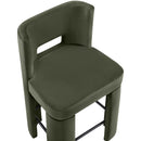  Meridian Zuno Green Velvet Upholstered Counter Stool IMAGE 7