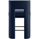  Meridian Zuno Navy Velvet Upholstered Counter Stool IMAGE 5