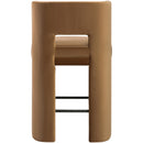  Meridian Zuno Saddle Velvet Upholstered Counter Stool IMAGE 5