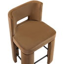  Meridian Zuno Saddle Velvet Upholstered Counter Stool IMAGE 7