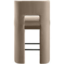  Meridian Zuno Taupe Velvet Upholstered Counter Stool IMAGE 4