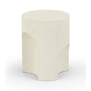  Meridian Olira Cream Concrete And Fiberglass Indoor / Outdoor End Table IMAGE 1