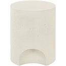  Meridian Olira Cream Concrete And Fiberglass Indoor / Outdoor End Table IMAGE 6