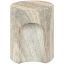  Meridian Olira Natural Concrete And Fiberglass Indoor / Outdoor End Table IMAGE 4