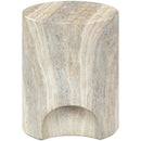  Meridian Olira Natural Concrete And Fiberglass Indoor / Outdoor End Table IMAGE 6