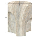  Meridian Olira Natural Concrete And Fiberglass Indoor / Outdoor End Table IMAGE 9