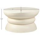  Meridian Collins Cream Aluminum Coffee Table IMAGE 5