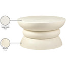  Meridian Collins Cream Aluminum Coffee Table IMAGE 6