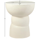  Meridian Collins Cream Aluminum End Table IMAGE 5