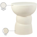  Meridian Collins Cream Aluminum End Table IMAGE 6