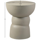  Meridian Collins Taupe Aluminum End Table IMAGE 5