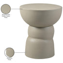  Meridian Collins Taupe Aluminum End Table IMAGE 6