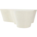  Meridian Monza Cream Concrete And Fiberglass Indoor / Outdoor Coffee Table IMAGE 5