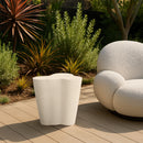  Meridian Monza Cream Concrete And Fiberglass Indoor / Outdoor End Table IMAGE 2