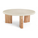  Meridian Avaya Cream / Natural Concrete And Fiberglass Indoor / Outdoor Coffee Table IMAGE 1