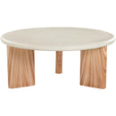  Meridian Avaya Cream / Natural Concrete And Fiberglass Indoor / Outdoor Coffee Table IMAGE 6