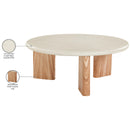  Meridian Avaya Cream / Natural Concrete And Fiberglass Indoor / Outdoor Coffee Table IMAGE 9