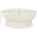  Meridian Avaya Cream Concrete And Fiberglass Indoor / Outdoor Coffee Table IMAGE 5