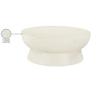  Meridian Avaya Cream Concrete And Fiberglass Indoor / Outdoor Coffee Table IMAGE 6