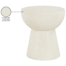  Meridian Avaya Cream Concrete And Fiberglass Indoor / Outdoor End Table IMAGE 6