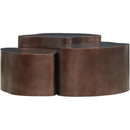  Meridian Banyan Brown Iron Coffee Table IMAGE 3