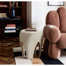  Meridian Moxie Cream Concrete And Fiberglass Indoor / Outdoor End Table IMAGE 3