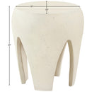  Meridian Moxie Cream Concrete And Fiberglass Indoor / Outdoor End Table IMAGE 8