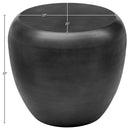  Meridian Capsule Black Aluminum End Table IMAGE 4