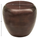  Meridian Capsule Brown Aluminum End Table IMAGE 4