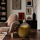  Meridian Capsule Gold Aluminum End Table IMAGE 2