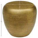  Meridian Capsule Gold Aluminum End Table IMAGE 4