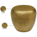  Meridian Capsule Gold Aluminum End Table IMAGE 5