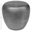  Meridian Capsule Silver Aluminum End Table IMAGE 4