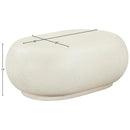 Meridian Pebble Cream Concrete And Fiberglass Indoor / Outdoor Coffee Table IMAGE 7