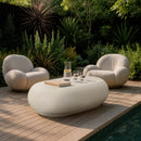  Meridian Pebble Cream Concrete And Fiberglass Indoor / Outdoor Coffee Table IMAGE 2