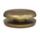  Meridian Jamison Gold Iron Coffee Table IMAGE 1