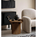  Meridian Dahlia Brown Oak Veneer End Table IMAGE 2