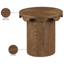  Meridian Dahlia Brown Oak Veneer End Table IMAGE 7
