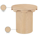  Meridian Dahlia Natural Oak Veneer End Table IMAGE 7