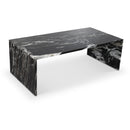  Meridian Pienza Black Marble Coffee Table IMAGE 1