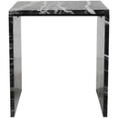  Meridian Pienza Black Marble End Table IMAGE 2