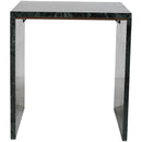  Meridian Pienza Green Marble End Table IMAGE 2