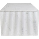  Meridian Pienza White Marble Coffee Table IMAGE 3