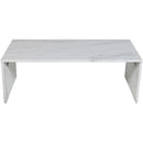  Meridian Pienza White Marble Coffee Table IMAGE 4