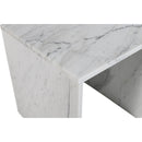  Meridian Pienza White Marble End Table IMAGE 5