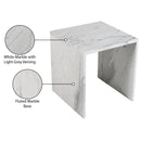  Meridian Pienza White Marble End Table IMAGE 7