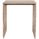  Meridian Pienza Natural Travertine End Table IMAGE 2