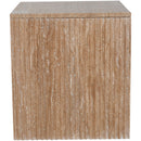  Meridian Pienza Natural Travertine End Table IMAGE 3