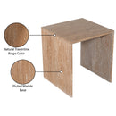  Meridian Pienza Natural Travertine End Table IMAGE 8
